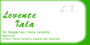 levente kala business card